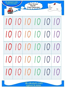 Çocuklar İçin Çizgi Çalışma Sayfaları 